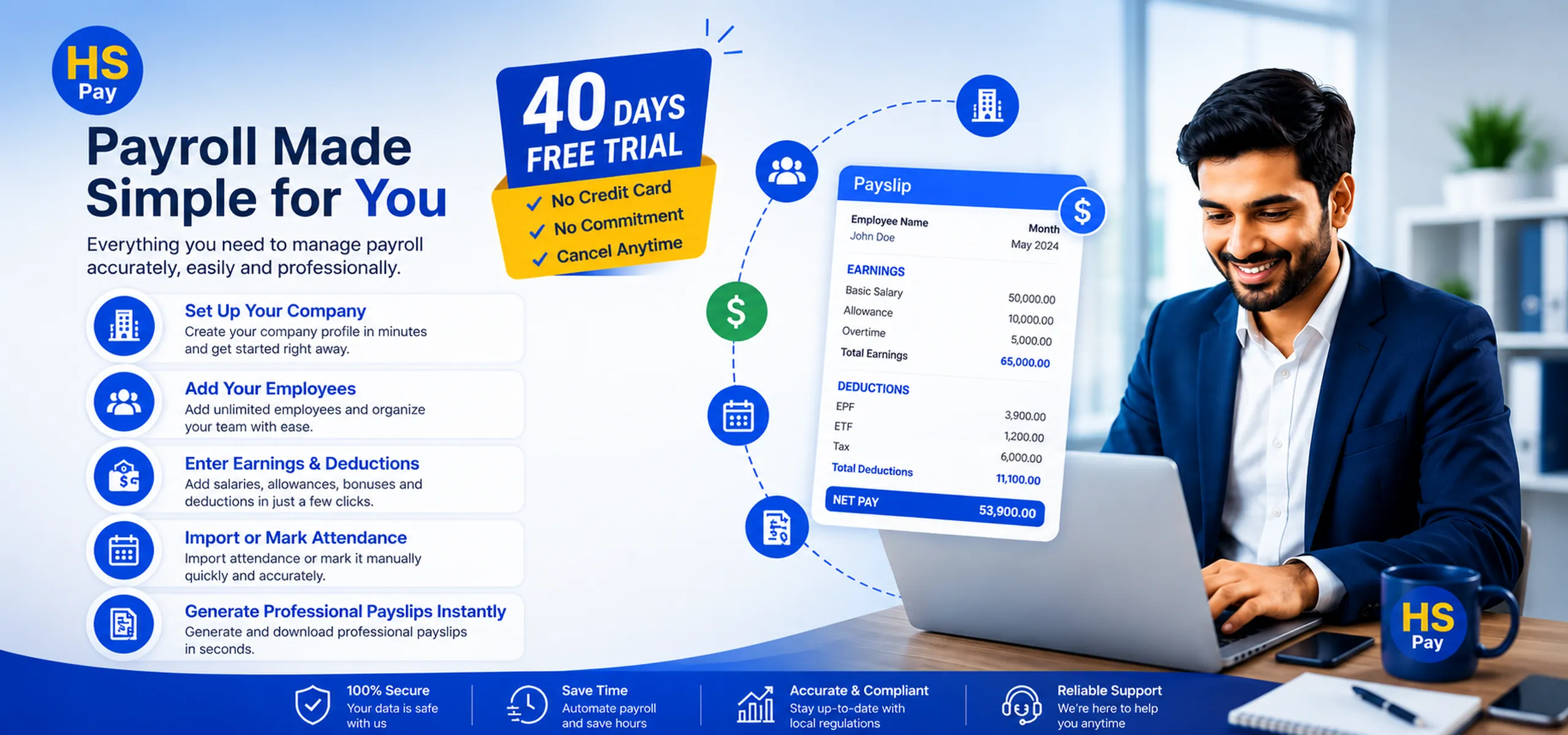 HSPay cloud payroll and attendance software